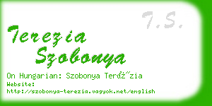 terezia szobonya business card